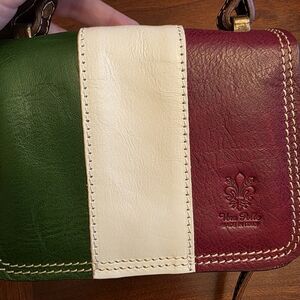 Italian Handmade Leather Vera Pelle Crossbody Purse NWOT